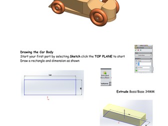 Drawing a Toy Racing car using Solidworks