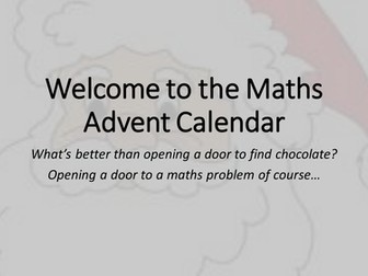 Christmas Maths Advent Calendar