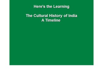 Cultural History of India: A Chronology