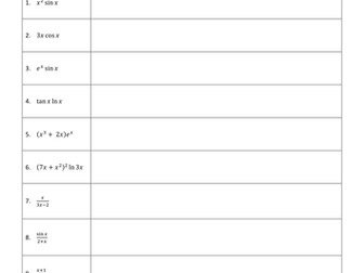 C3 Product & Quotient Rule