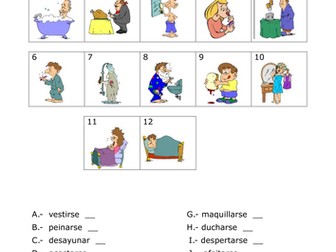 La rutina diaria: Sopa de letras