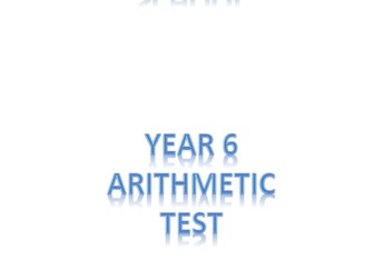 Example Year 6 Arithmetic Test