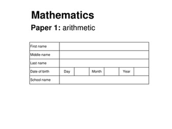 Year 6 Arithmetic Tests (Set of 6)