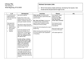 Dictation lesson for Y3