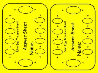 Dino Egg Maths Treasure Hunt