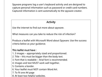 Research Activity on Spyware (ICT Curriculum)