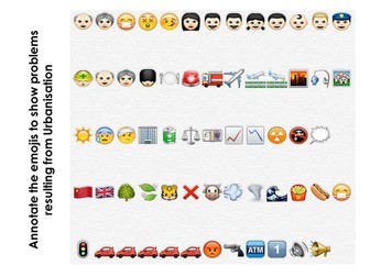Urbanisation Problems Emoji Annotation Task