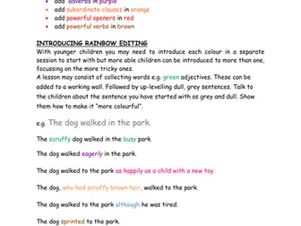 Rainbow Editing-a colour-coded system for editing and uplevelling writing.
