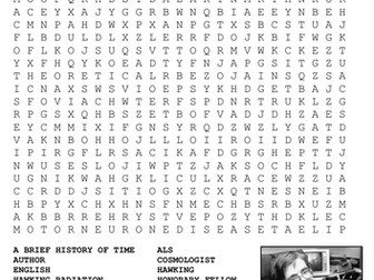 Stephen Hawking Word Search