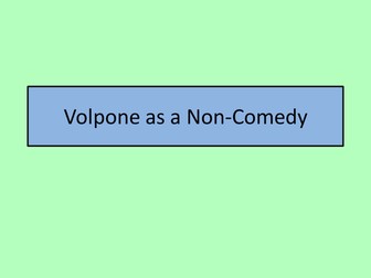 Volpone as a Non-Comedy (1)