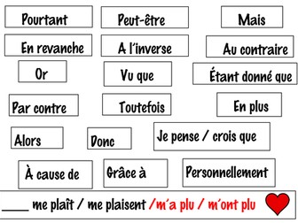 French opinion / connectives