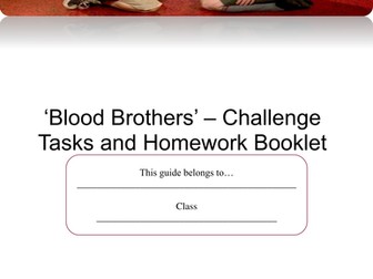 Blood Brothers AQA New Spec. 30 lesson SoW with booklet