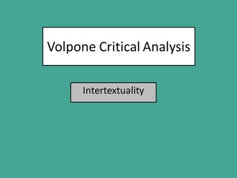 Volpone Satire Analysis