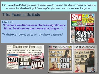 Fears in Solitude - Coleridge 