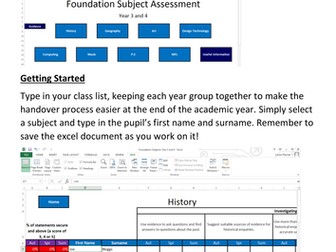 Foundation Subject Statement Assessment Bundle Key Stage 1, Key Stage 2