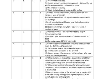 OCR GCE AS BUSINESS MOCK EXAM