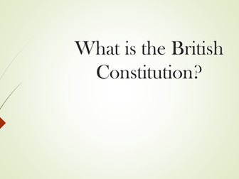 What is the British Constitution?