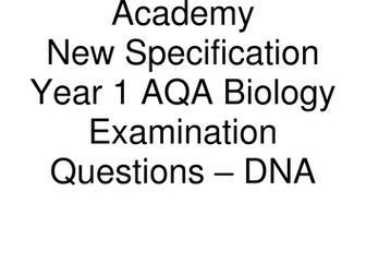 New AQA A level Biology Examination question booklet and "big questions" revision