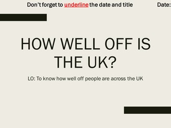 How Well Off is the UK?