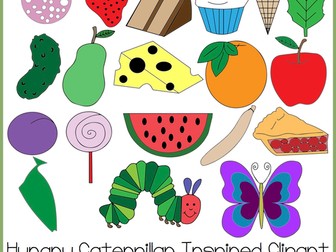 Hungry Caterpillar Inspired Clipart