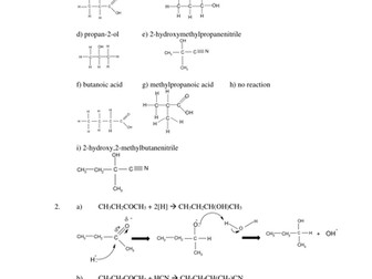 AQA Unit 4 Aldehydes and Ketones PowerPoint with supporting activities