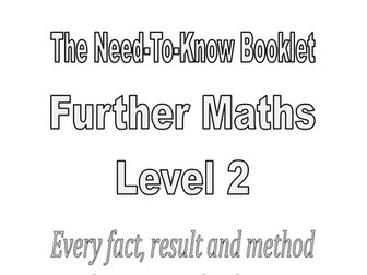 AQA Further Maths Level 2: Need to Know booklet