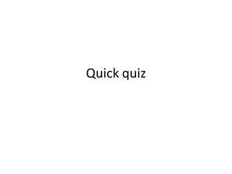 Quick quiz and A3 revision sheet for B7 peak performance OCR 21st 