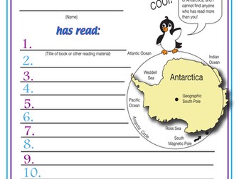 South Pole Reading Log and Certificate Set