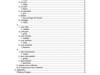 Uniform Mind Map French