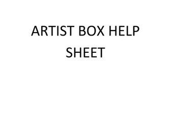 Artist Analysis Activity