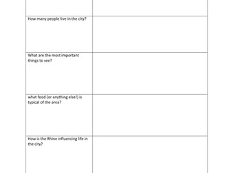 Project German "ein Blick auf das Rheinland"