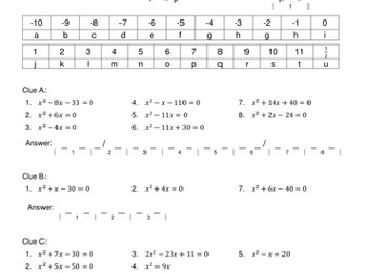 Solving quadratics codebreaker