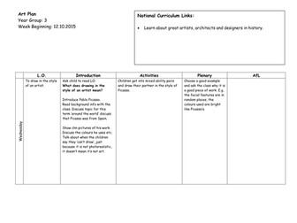 Picasso Art Lesson Plan