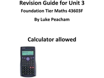 GCSE Maths revision guide/ workbook unit 3 foundation level