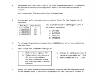 Percentages Challenge
