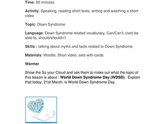 WORLD DOWN SYNDROME DAY (WDSD) 