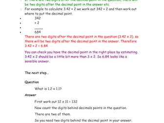 Multiplying Decimals
