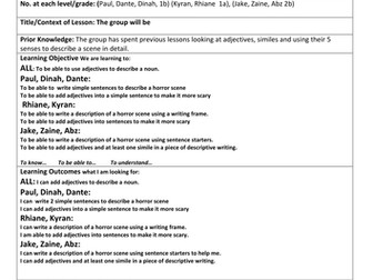 Setting the scene: describing the scene