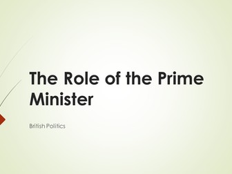 The Role of the Prime Minister