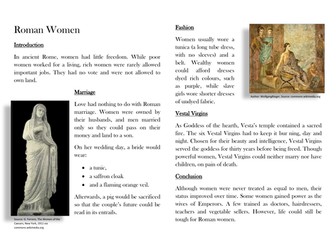 Roman Women - Non-Chronological Report