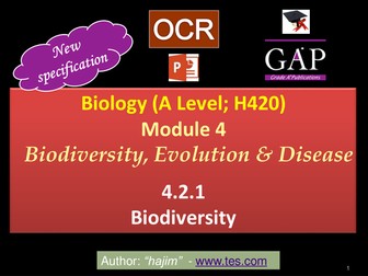 OCR (A Level; H420) - 4.2.1 Biodiversity - 1st Assessment 2017 - pptx