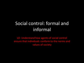 GCSE Sociology - Social Control B671