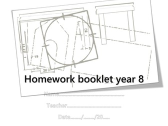 Drawing excerices homework booklets.