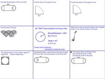 Mixed area and circumference of circle