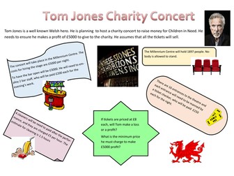 Tom Jones Numeracy activity