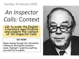 NEW AQA GCSE in English Literature: Paper 2: Modern texts and poetry (An Inspector Calls)