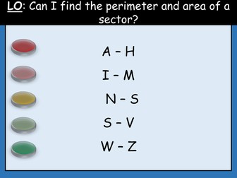 Area and Perimeter of Sectors (High Ability)