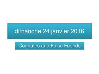 Cognates and False Friends