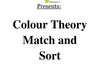 Colour Theory Match and Sort Cards