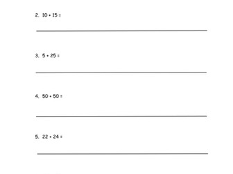 Addition using a number line